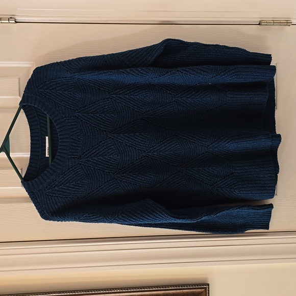 SONOMA BRAND WOMEN'S BLUE SCOOPNECK PULLOVER SWEATER SIZE LARGE - Picture 3 of 15